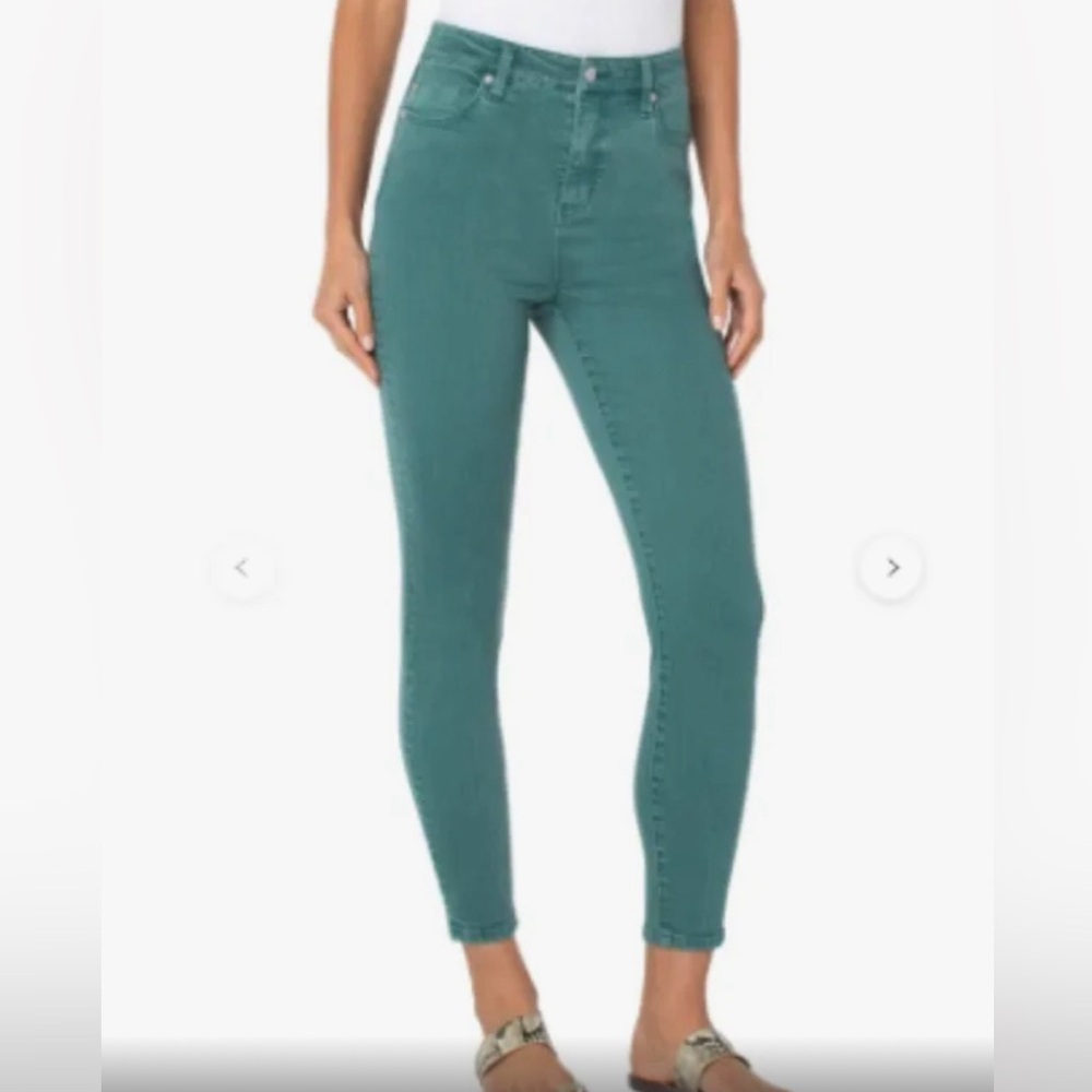 Liverpool stretchy green skinny jeans